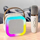 Колонка портативна Bluetooth K12, з мікрофоном, рожева, фото 5