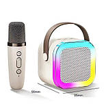 Колонка портативна Bluetooth K12, з мікрофоном, рожева, фото 3