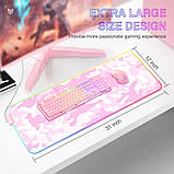Килимок для мишки ONIKUMA MP005 RGB, біло-рожевий, фото 4