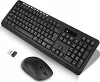 Набор 2 в 1 беспроводная клавиатура и мышка MHZ CMK-329 8886, черный