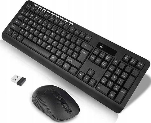 Набір 2 в 1 бездротова клавіатура та мишка CMK-329 8886, чорний, фото 1