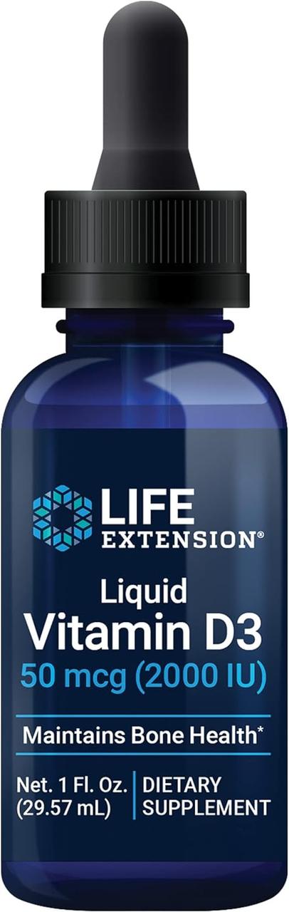Life Extension Vitamin D3 Liquid / Вітамін Д3 50 mcg (2000 МО) 29,57 мл