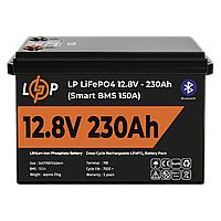 SM Аккумулятор LP LiFePO4 12V (12,8V) - 230 Ah (2944Wh) (Smart BMS 150А) с BT пластик для ИБП