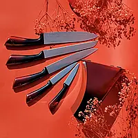 Набор кухонных ножей с подставкой 6 предметов Edenberg EB-11003 Набор ножей из нержавеющей стали на подставке