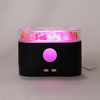 Соляная минеральная лампа-светильник 3в1 имитацией пламени и увлажнителем воздуха, Ночник для ароматерапии tac