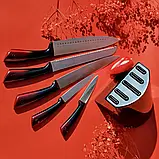 Набір кухонних ножів із підставкою 6 предметів Edenberg EB-11003 Набір ножів із неіржавкої сталі на підставці, фото 6