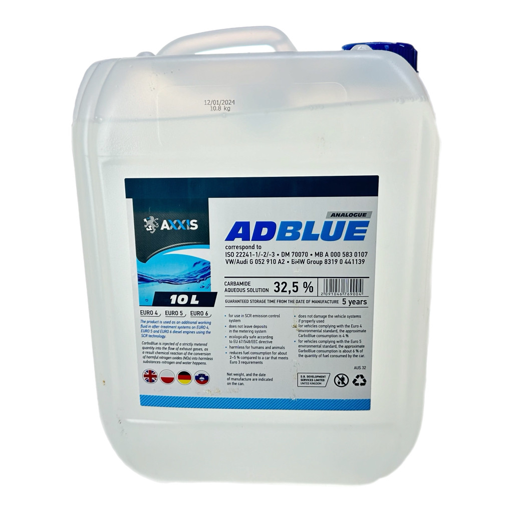 Жидкость AdBlue для снижения выбросов систем SCR (мочевина) 10 л 502095 ...