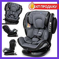 Детское автокресло El Camino система isofix 360 ME 1045-1 EVOLUTION Royal Dark Gray серый