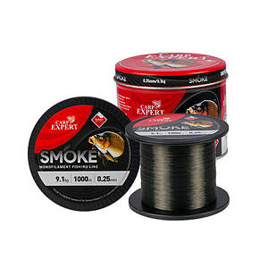 Carp Expert Smoke Dark Grey Teflon Coated 0,25mm 1000m 9,1 кг  волосінь рибальська