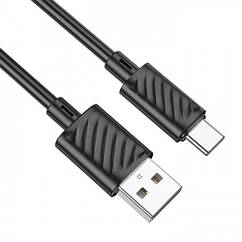 Кабель HOCO X88 Gratified charging data cable for Type-C 3A/1m Чорний