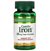 Железо 28мг Nature's Bounty Gentle Iron Glycinate 28mg 90шт