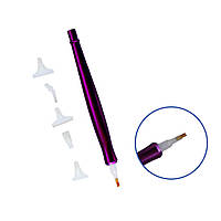 Стилус для алмазної мозаїки вишивки з 5 насадками фіолетовий STYL103