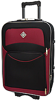 Чемодан дорожный текстильный на колесах Bonro (Бонро) Style (большой) черно-вишневый (10012708)