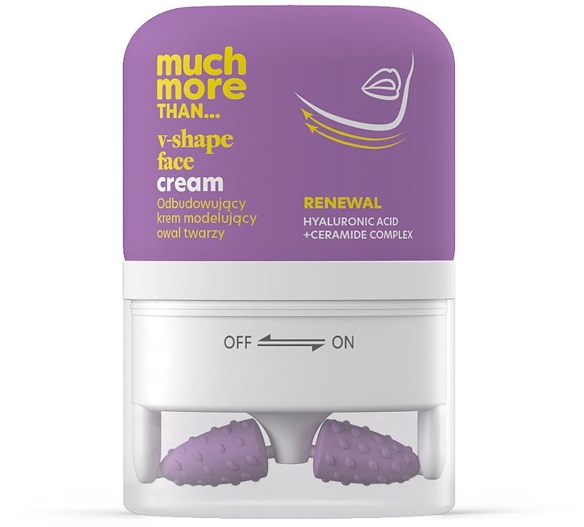 Крем-масажер для овалу обличчя та підборіддя з ефектом контурування Much More Than V-Shape Hiskin 50 мл, фото 1