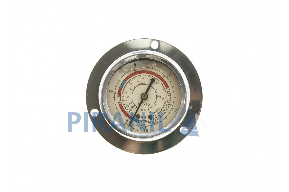 Манометр DSPH-1,5 MF-15 0-15 бар для R12/R22 з гліцерином, 61 мм