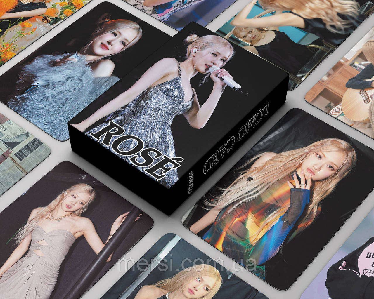 Карточки blackpink K-POP lomo кейпоп карти к поп блек пінк блэкпінк - Rose -  55 шт