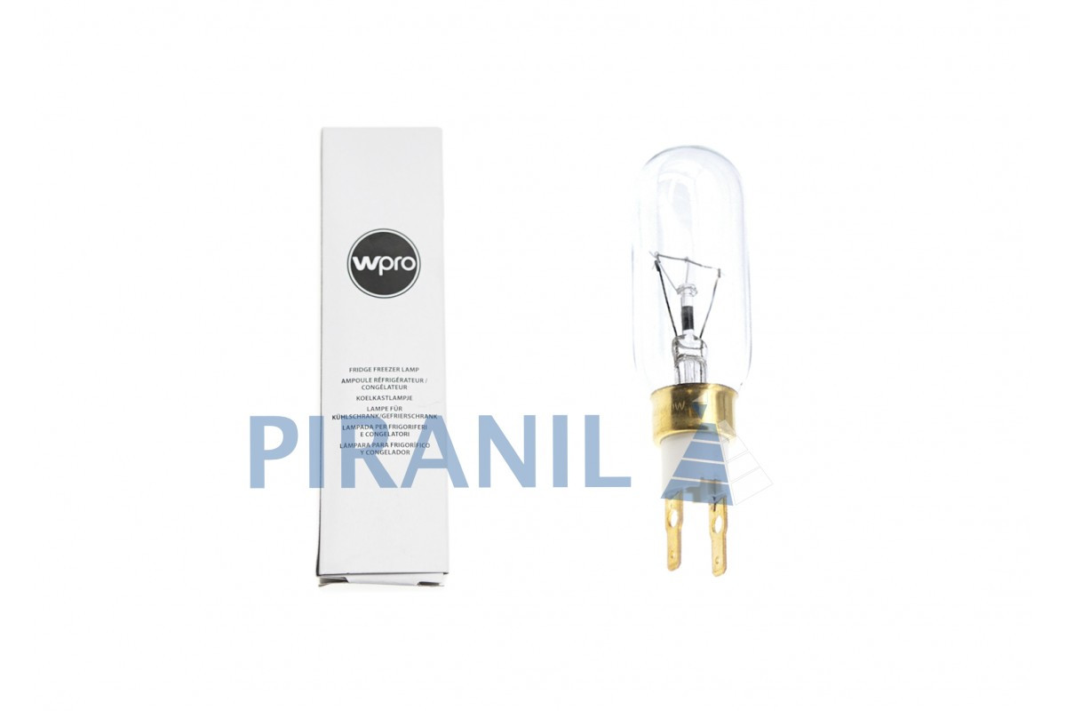 Лампа холодильника Whirlpool Wpro 40W T-CL T25L CL RF, 240В, 95мм - сумісна з Ariston, Bauknecht