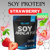 Соевый протеин изолят SOY ISOLATE Willmax 900 г cо вкусом клубничный джем