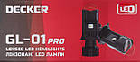 DECKER LED GL-01 PRO 6K H4 H/L (12-24V)(2 ШТУКИ)(CANBUS), фото 5