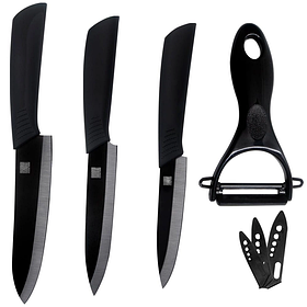 Набір кухонних ножів HuoHou Ceramic Kitchen Knife Set 4шт. HU0010 Black