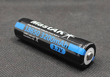 Аккумулятор Li-ion MastAK 18650P 3,7V 3200mAh с защитой (1шт.)