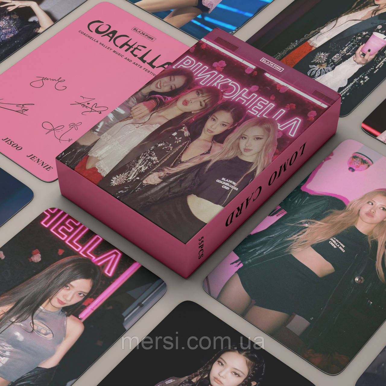 Карточки blackpink K-POP lomo кейпоп карти к поп блек пінк блэкпінк - PinkChella-  55 шт, фото 1