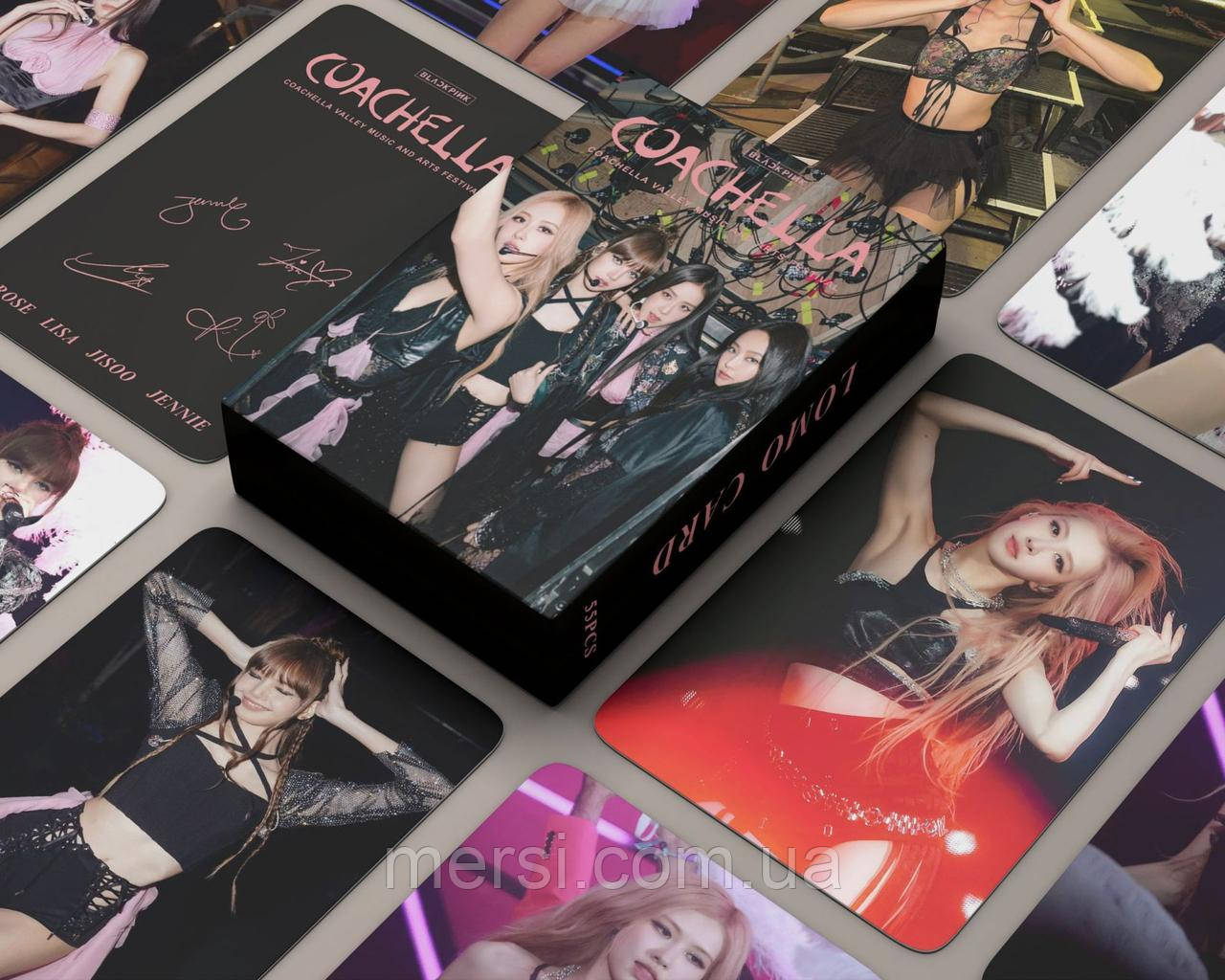 Карточки blackpink K-POP lomo кейпоп карти к поп блек пінк блэкпінк - Coachella -  55 шт, фото 1