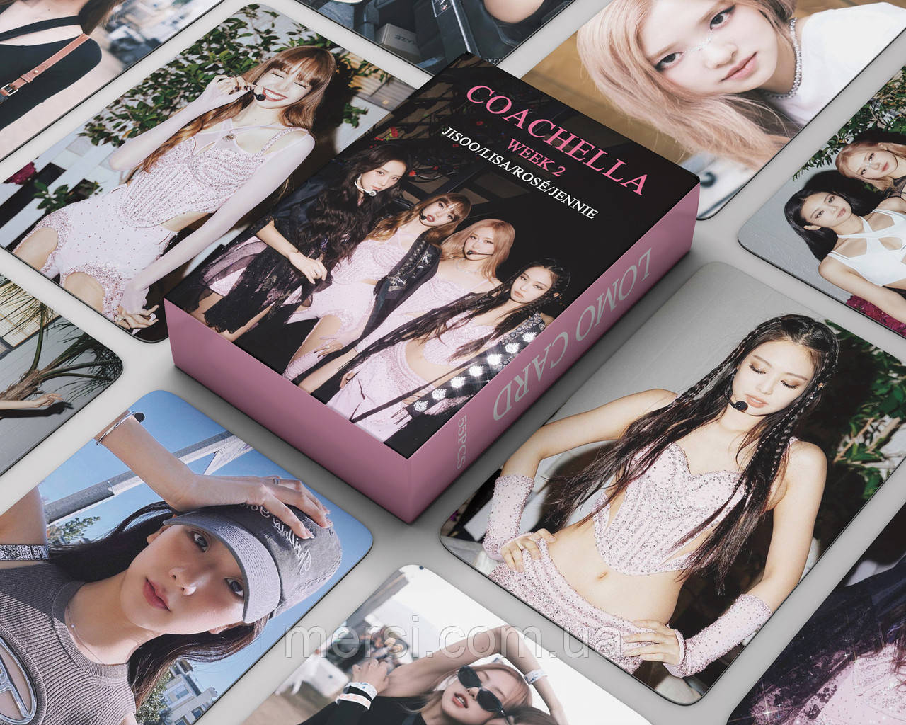 Карточки blackpink K-POP lomo кейпоп карти к поп блек пінк блэкпінк - Coachella week 2 -  55 шт, фото 1
