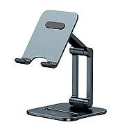 Металева підставка для телефона з регулюванням висоти Baseus Desktop Biaxial Foldable Metal Stand (сірий), фото 2