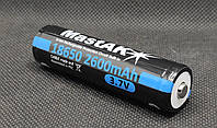 Аккумулятор Li-ion MastAK 18650 3.6v 2600mAh с защитой (1шт)