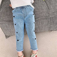 Дитячі джинси на дівчинку рр 90-130 Джинси модні для дітей
