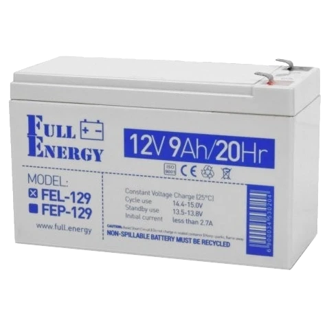 Свинцево-кислотна акумуляторна батарея Full Energy FEL-129 9А•г 12В гелева, фото 1