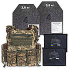 Плитоноска з плитами 4 клас + баліст. пакет 2ARMOR ДСТУ 8782:2018 Cordura 1000D зі швидким скиданням Піксель, фото 3