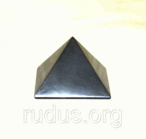 Шунгитовая Піраміда 9 см полірована, фото 2