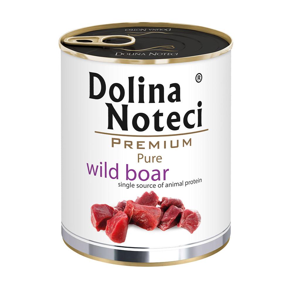 Консерви, вологий корм для дорослих собак алергіків з кабаном, Dolina Noteci Premium Pure 800 г