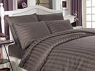 Комплект постільної білизни сатин Altinbasak сімейний розмір Antrasit