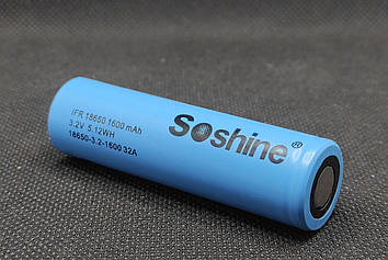 Аккумулятор Li-Fe Soshine 18650 3,2V 3200mAh (1шт.)