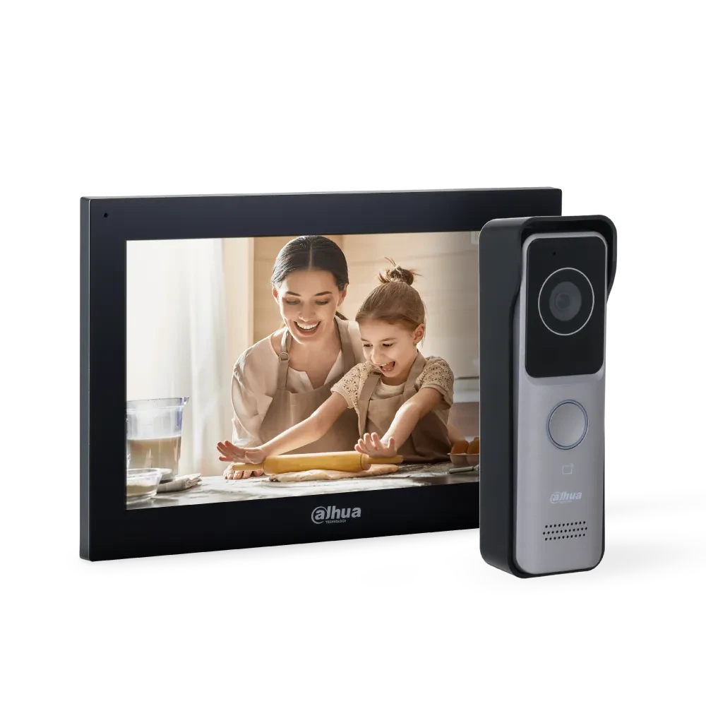 Установка ip домофону Dahua DHI-VTH5341G-W та DHI-VTO2311R-WP