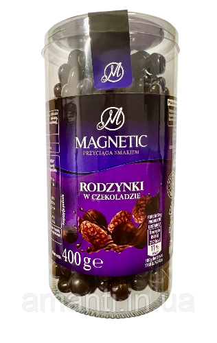 ДРАЖЕ MAGNETIC «Родзинки у темній глазурі», 400г