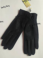 Женские черные сенсорные перчатки