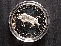 Серебряная памятная монета Германии "50 лет Атому - Европейский союз" (2001 год) - Оригинал