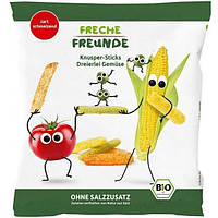 Кукурузно-рисовые органические палочки Freche Freunde Овощной микс для детей от 1 года, 30 г