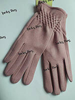 Женские сенсорные розовые перчатки