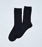 Женские высокие хлопковые носки Корона, размер 36-41, Черный