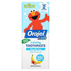 Зубна паста для дітей Orajel Kids Elmo Training Toothpaste Fluoride-Free 3 Months to 4 Years 42,50g (Berry Fun)