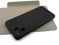 Чохол на Xiaomi Redmi A1, A2 накладка Soft Case Full бампер чорний силіконовий з мікрофіброю, фото 2