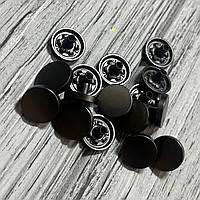 Кнопка Таблетка 15 мм Чорна