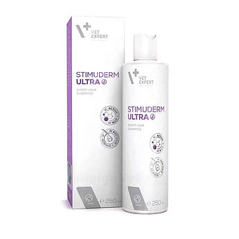 Шампунь для короткошерстих собак, дермокосметичний VET EXPERT STIMUDERM ULTRA SHORT HAIR SHAMPOO 250 мл
