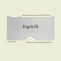 Стільниця Фігурна Ergolife* 1380*800*18 мм, виріз під кабель + ЕРГОвиріз + заокруглення (6459 SM Білий)