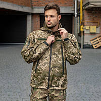 Куртка тактическая пиксель зсу мужская, Куртки всу осень весна Softshell Мужская куртка военного образца